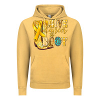 Vintage Mustard Give Cancer the boot Childhood Cancer Vintage Hoodie - NancyCooperArtShop
