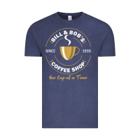 Vintage Denim bill and bob coffee shop aa recovery gift t shirt Vintage Tee - PixelWave