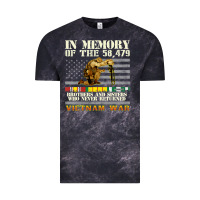 Cloud Black Vietnam War Veterans US Memorial Day In The Memory Of 58479 38 Vintage Tee - PixelWave