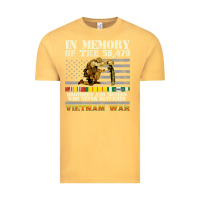 Vintage Mustard Vietnam War Veterans US Memorial Day In The Memory Of 58479 38 Vintage Tee - PixelWave