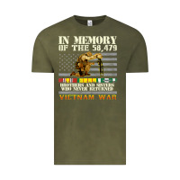 Vintage Olive Vietnam War Veterans US Memorial Day In The Memory Of 58479 38 Vintage Tee - PixelWave