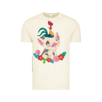 Vintage Arctic Moana HeiHei Rooster Pua Flowers Graphic Vintage Tee - PixelWave