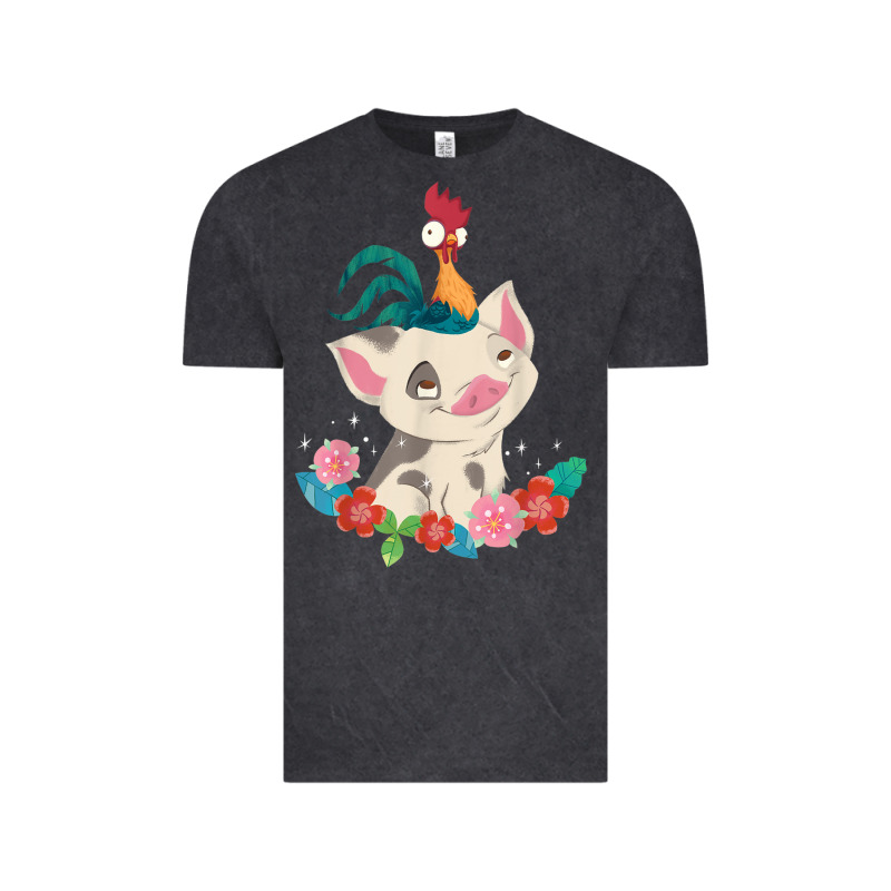 Moana Heihei Rooster Pua Flowers Graphic Vintage Tee by PixelWave | Teevron