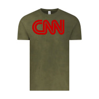 Vintage Olive cnn media company Vintage Tee - PixelWave