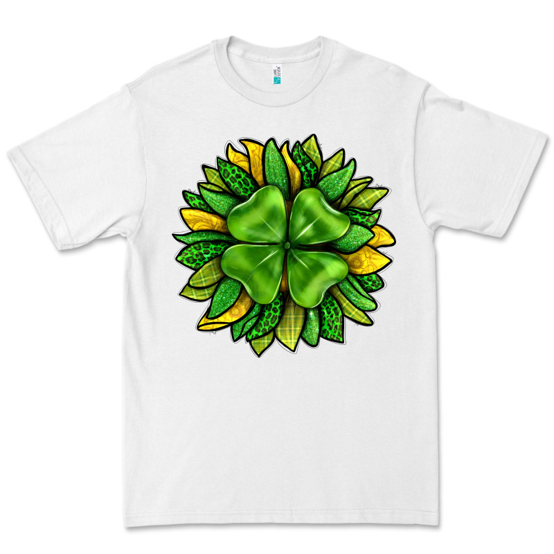 St. Patricks Sunflower With Clover Premium Tee by BundleAndBundleShop | Teevron
