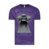 Cloud Purple hunt showdown anniversary three of skulls black t shirt Vintage Tee - PixelWave