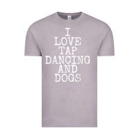 Vintage Zinc i love tap dancing & dogs funny dog gift t shirt men women Vintage Tee - PixelWave
