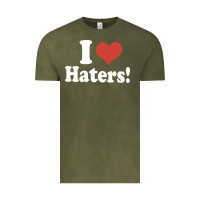 Vintage Olive i love haters Vintage Tee - PixelWave