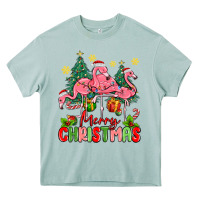 Arona merry christmas flamingos Heavy Core Tee - MaliasSmallBusiness