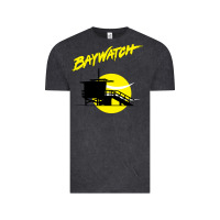 Vintage Black baywatch lifeguard tower sunset   baywatch Vintage Tee - PixelWave