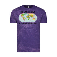 Cloud Purple the world is a cat playing with australia 2020 shirt Vintage Tee - PixelWave