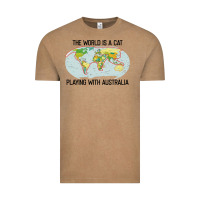 Vintage Coffee the world is a cat playing with australia 2020 shirt Vintage Tee - PixelWave