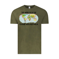Vintage Olive the world is a cat playing with australia 2020 shirt Vintage Tee - PixelWave