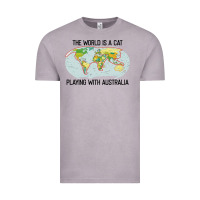 Vintage Zinc the world is a cat playing with australia 2020 shirt Vintage Tee - PixelWave