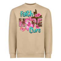 Mushroom Faith hope cure Breast Cancer Heavyweight Sweatshirt - FaDigitalArtStudio