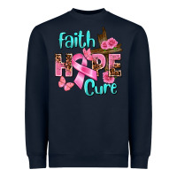 Navy Faith hope cure Breast Cancer Heavyweight Sweatshirt - FaDigitalArtStudio