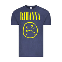 Vintage Denim Grunge Rihanna Vintage Tee - PixelWave