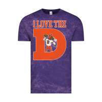 Cloud Purple i love the d broncos football quote Vintage Tee - PixelWave