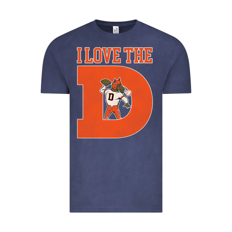 I Love The D Broncos Football Quote Vintage Tee by PixelWave | Teevron