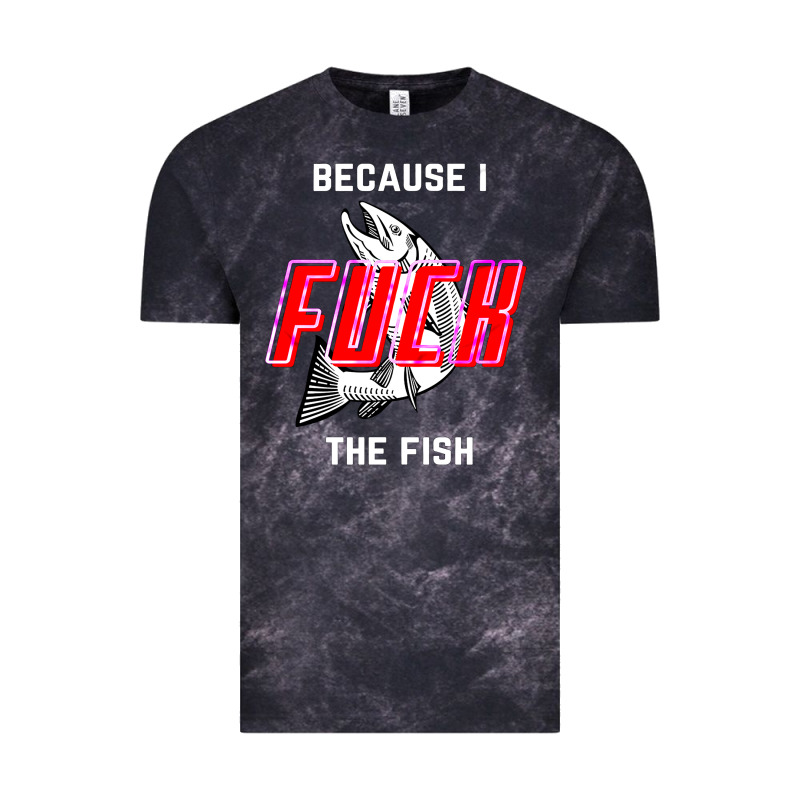 Because I Fuck The Fish Vintage Tee by PixelWave | Teevron