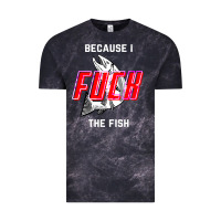 Cloud Black because i fuck the fish Vintage Tee - PixelWave