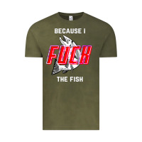 Vintage Olive because i fuck the fish Vintage Tee - PixelWave