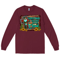 Burgundy Christmas begins with christ cross Long Sleeve Tee - Jasminsmagicworld