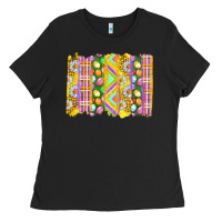 Black Easter Brushstrokes Ladies Tee - BundleAndBundleShop