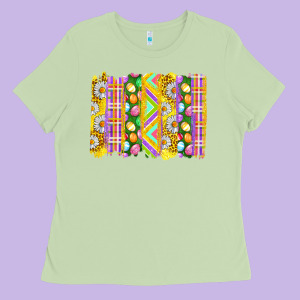 Easter Brushstrokes Ladies Tee Designed By Bundleandbundleshop