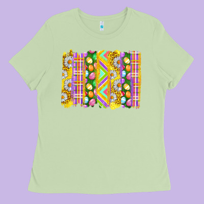 Easter Brushstrokes Ladies Tee Designed By Bundleandbundleshop