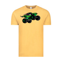 Vintage Mustard monster truck grave digger Vintage Tee - PixelWave