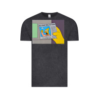Vintage Black The Simpsons Old Man Yells At Cloud Newspaper V1 Vintage Tee - PixelWave