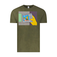 Vintage Olive The Simpsons Old Man Yells At Cloud Newspaper V1 Vintage Tee - PixelWave