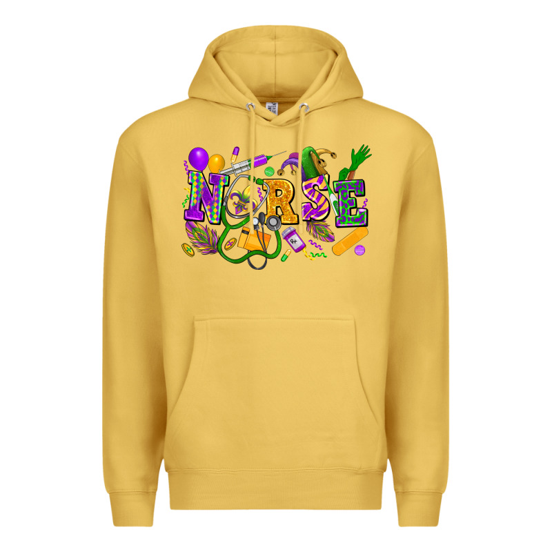 Nurse Mardi Gras Premium Hoodie by FaDigitalArtStudio | Teevron