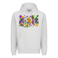 Dove Grey nurse mardi gras Premium Hoodie - FaDigitalArtStudio