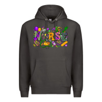 Smoke nurse mardi gras Premium Hoodie - FaDigitalArtStudio