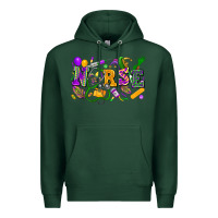 Sports Green nurse mardi gras Premium Hoodie - FaDigitalArtStudio