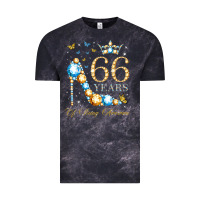 Cloud Black 66th birthday 66 years of being awesome 66 years old woman Vintage Tee - PixelWave