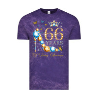 Cloud Purple 66th birthday 66 years of being awesome 66 years old woman Vintage Tee - PixelWave