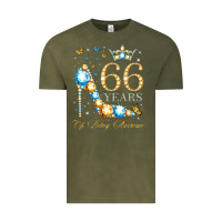 Vintage Olive 66th birthday 66 years of being awesome 66 years old woman Vintage Tee - PixelWave