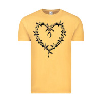 Vintage Mustard bichota heart for women,cute music t shirt Vintage Tee - PixelWave