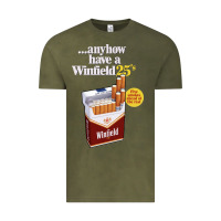 Vintage Olive Anyhow Have A Winfield 25s Classic Vintage Tee - PixelWave