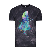 Cloud Black watercolor splatter alice in wonderland t shirt design Vintage Tee - PixelWave