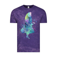 Cloud Purple watercolor splatter alice in wonderland t shirt design Vintage Tee - PixelWave