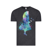 Watercolor Splatter Alice In Wonderland T Shirt Design Vintage Tee | Teevron