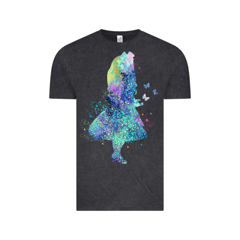 Watercolor Splatter Alice In Wonderland T Shirt Design Vintage Tee by PixelWave | Teevron