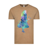 Vintage Coffee watercolor splatter alice in wonderland t shirt design Vintage Tee - PixelWave