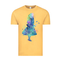 Vintage Mustard watercolor splatter alice in wonderland t shirt design Vintage Tee - PixelWave