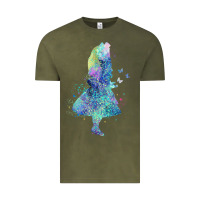 Vintage Olive watercolor splatter alice in wonderland t shirt design Vintage Tee - PixelWave