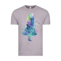 Vintage Zinc watercolor splatter alice in wonderland t shirt design Vintage Tee - PixelWave